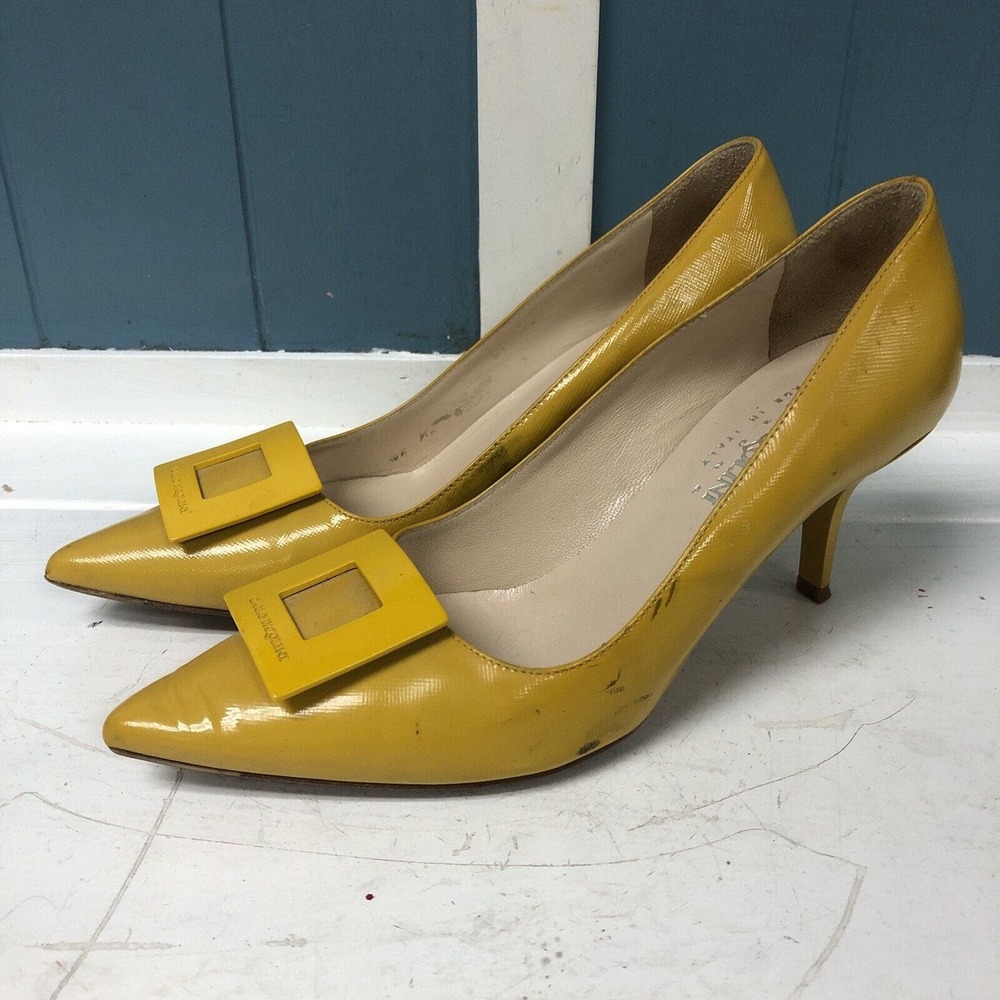 Carlo Pazolini Pointy Toe Shoes High Heel Leather Yellow Heel Women’s‎ 36.5 / 6